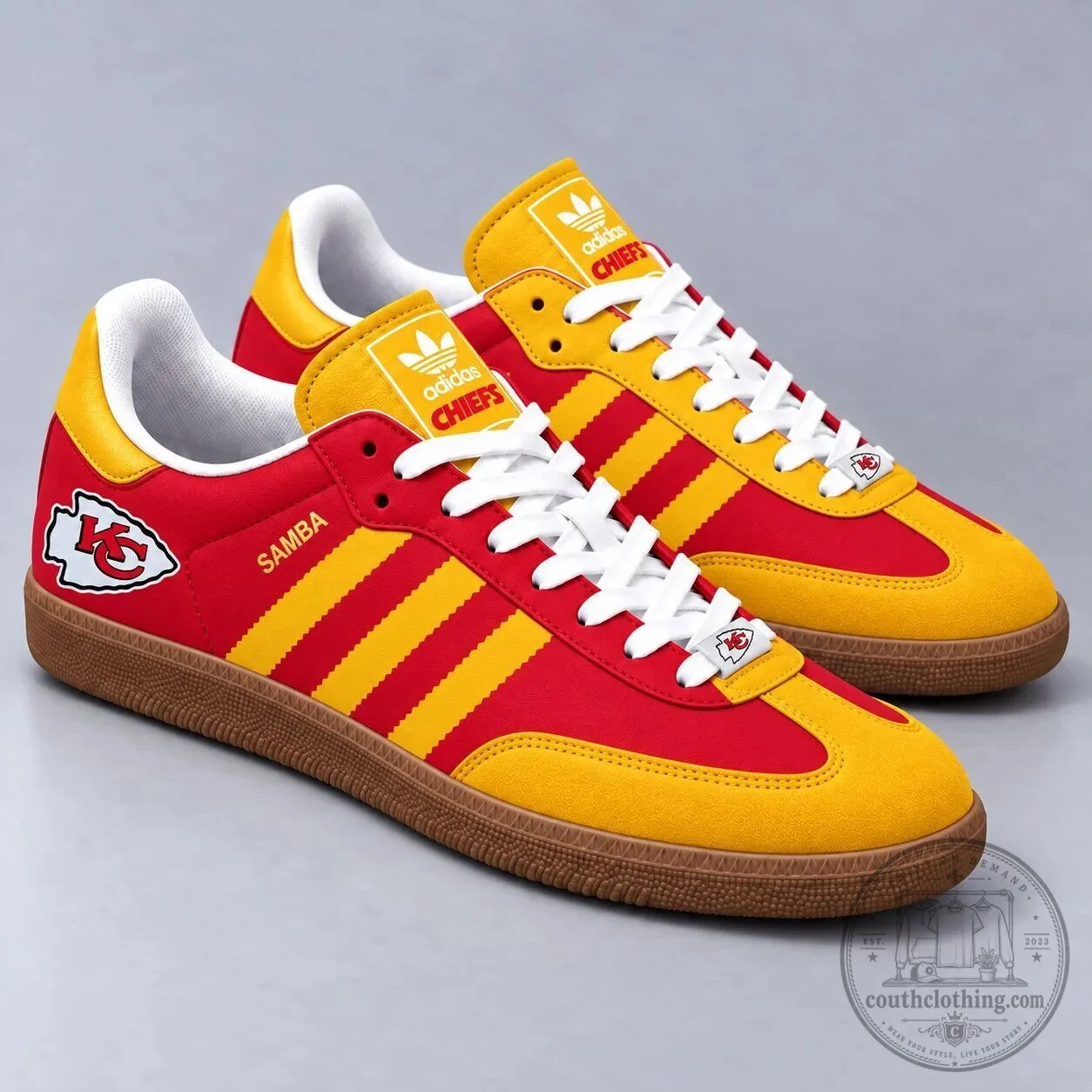 Kansas City Chiefs Adidas Samba Style Low Top Shoes