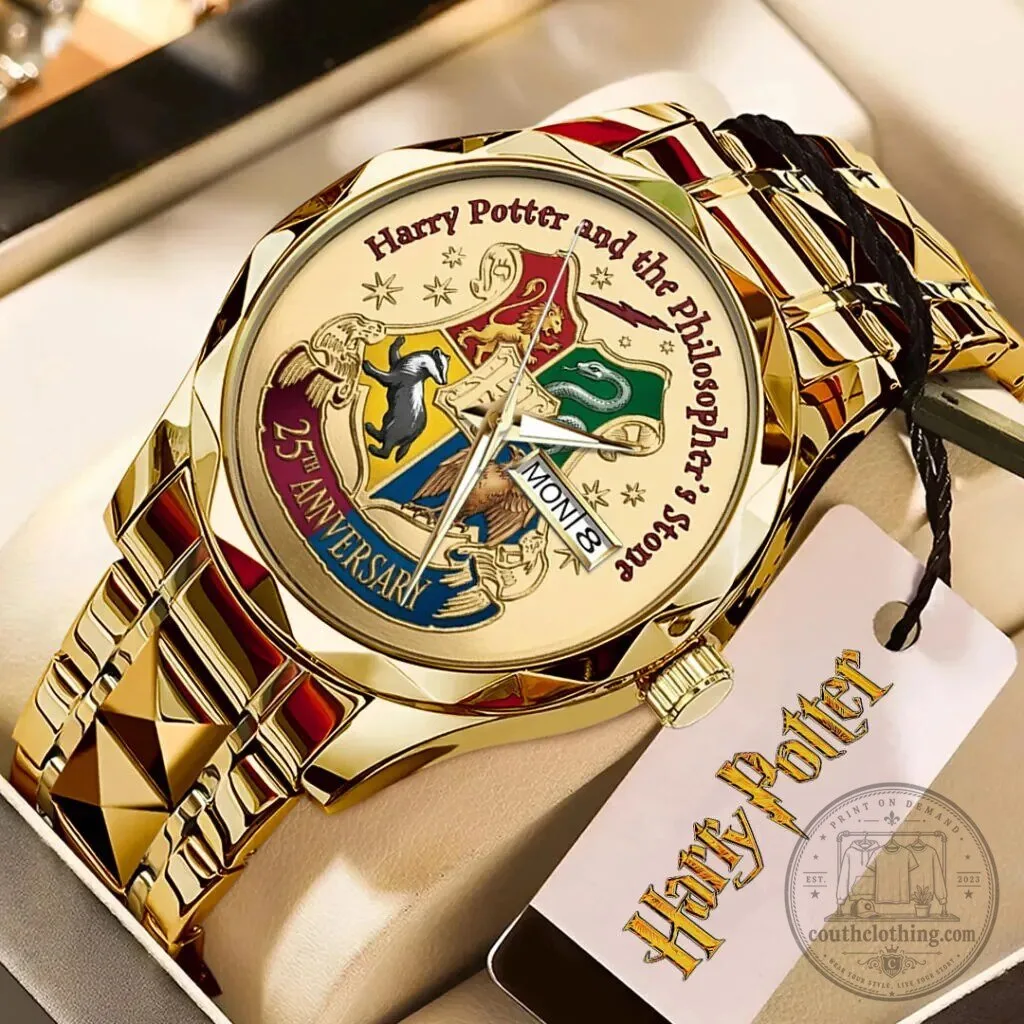 Harry Potter 25th Anniversary Philosopher's Stone Gold Quartz Watch