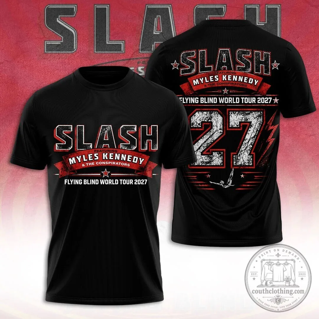 Slash Featuring Myles Kennedy and The Conspirators Flying Blind World Tour 2027 T-Shirt