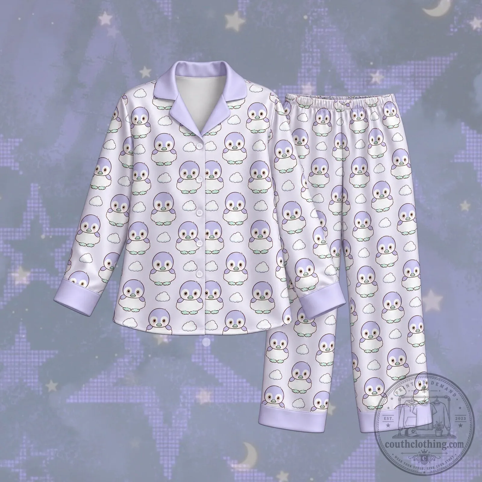 Cute Penguin Myoui Mina Twice Kpop Pastel Coquette Pajama Set