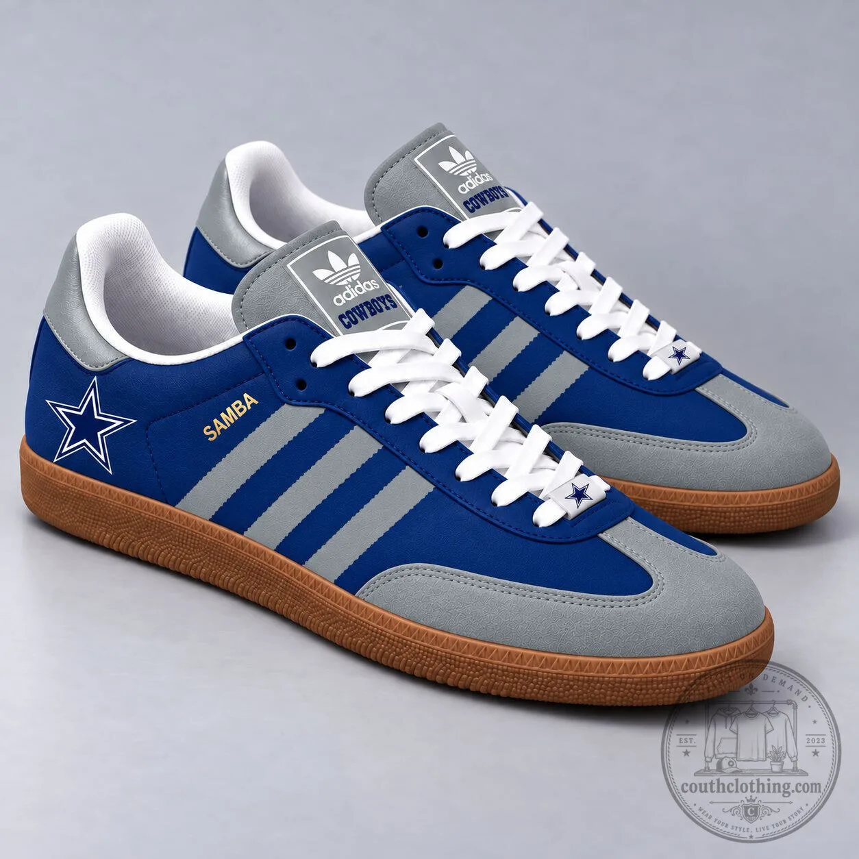 Dallas Cowboys Classic Samba Inspired Low Top Sneakers Shoes