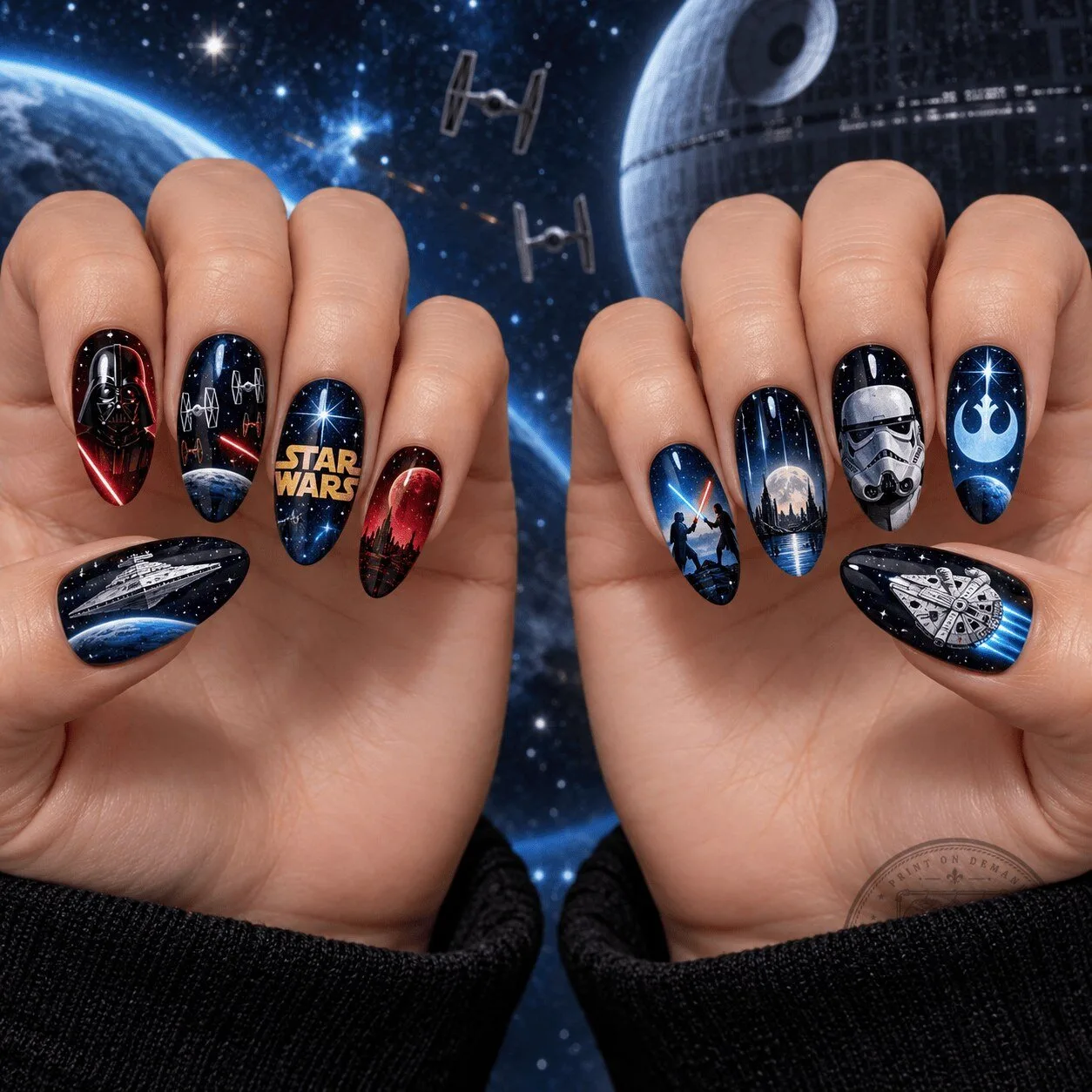 Star Wars Galactic Droid Press On Nail Set for Space Saga Fans