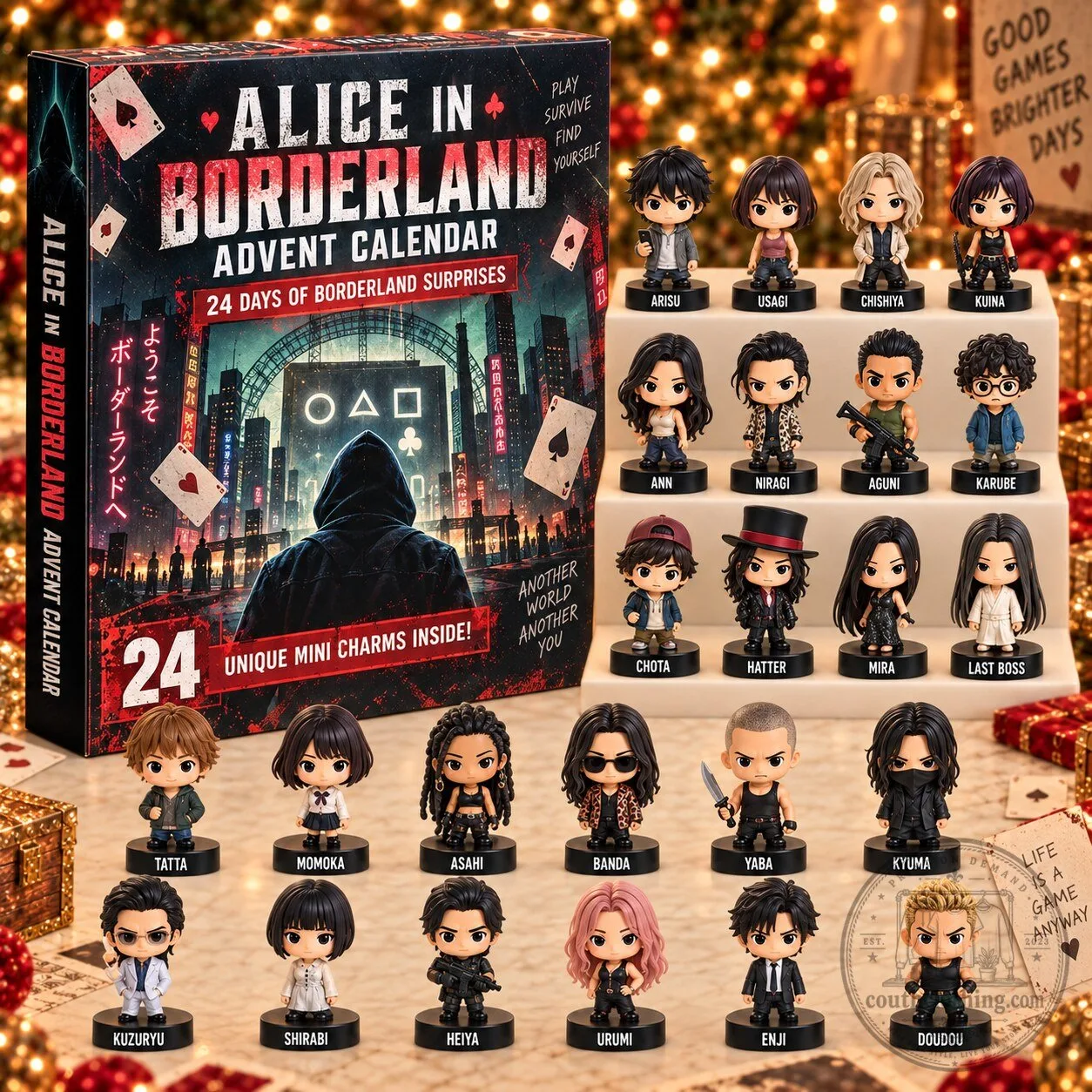 Alice in Borderland 24 Day Countdown Advent Calendar with Mini Charms