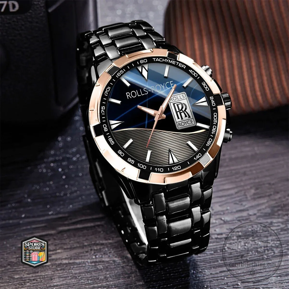 Rolls-Royce Luxury Black Stainless Steel Chronograph Watch for Men 13 Rolls-Royce Luxury Black Stainless Steel Chronograph Watch for Men