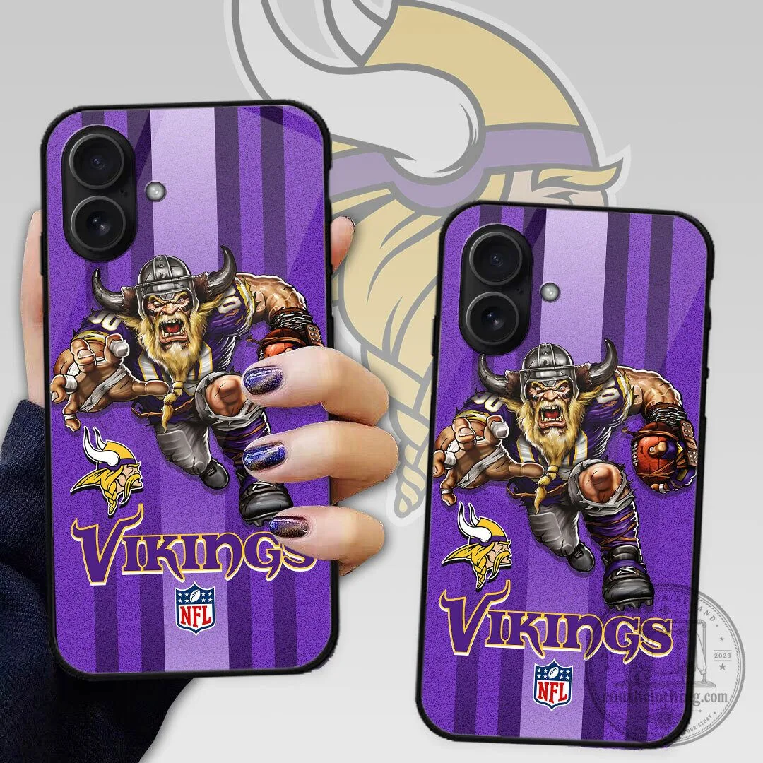 Minnesota Vikings Football Team Mascot Purple Striped Phone Case