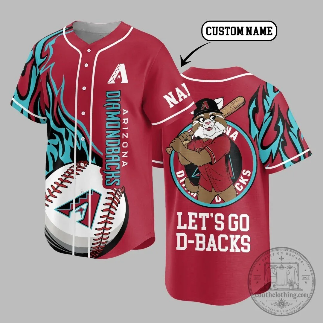 Arizona Diamondbacks Baseball Team Custom Name Jersey