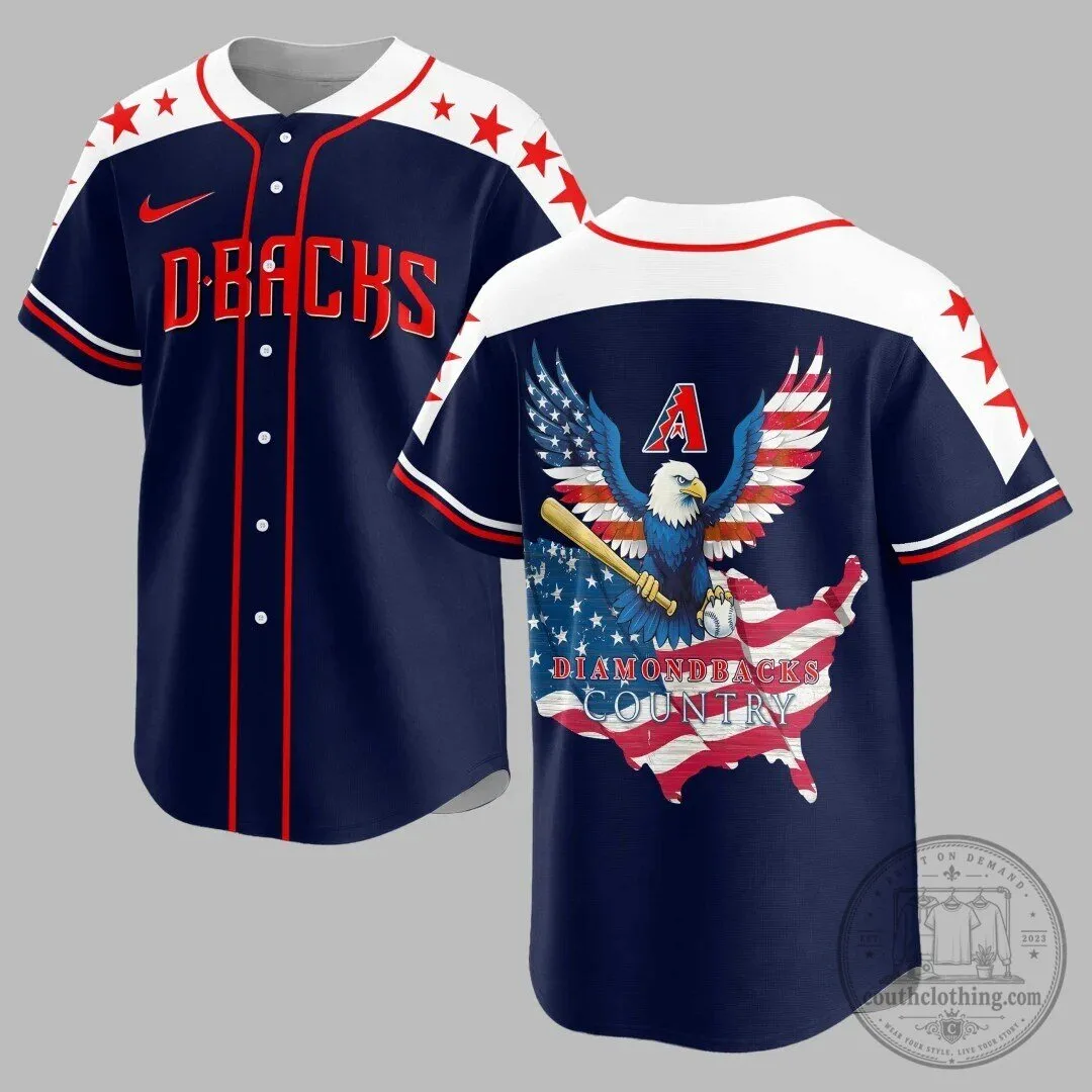 Arizona Diamondbacks Baseball Patriotic Eagle Country MLB Baseball Jersey