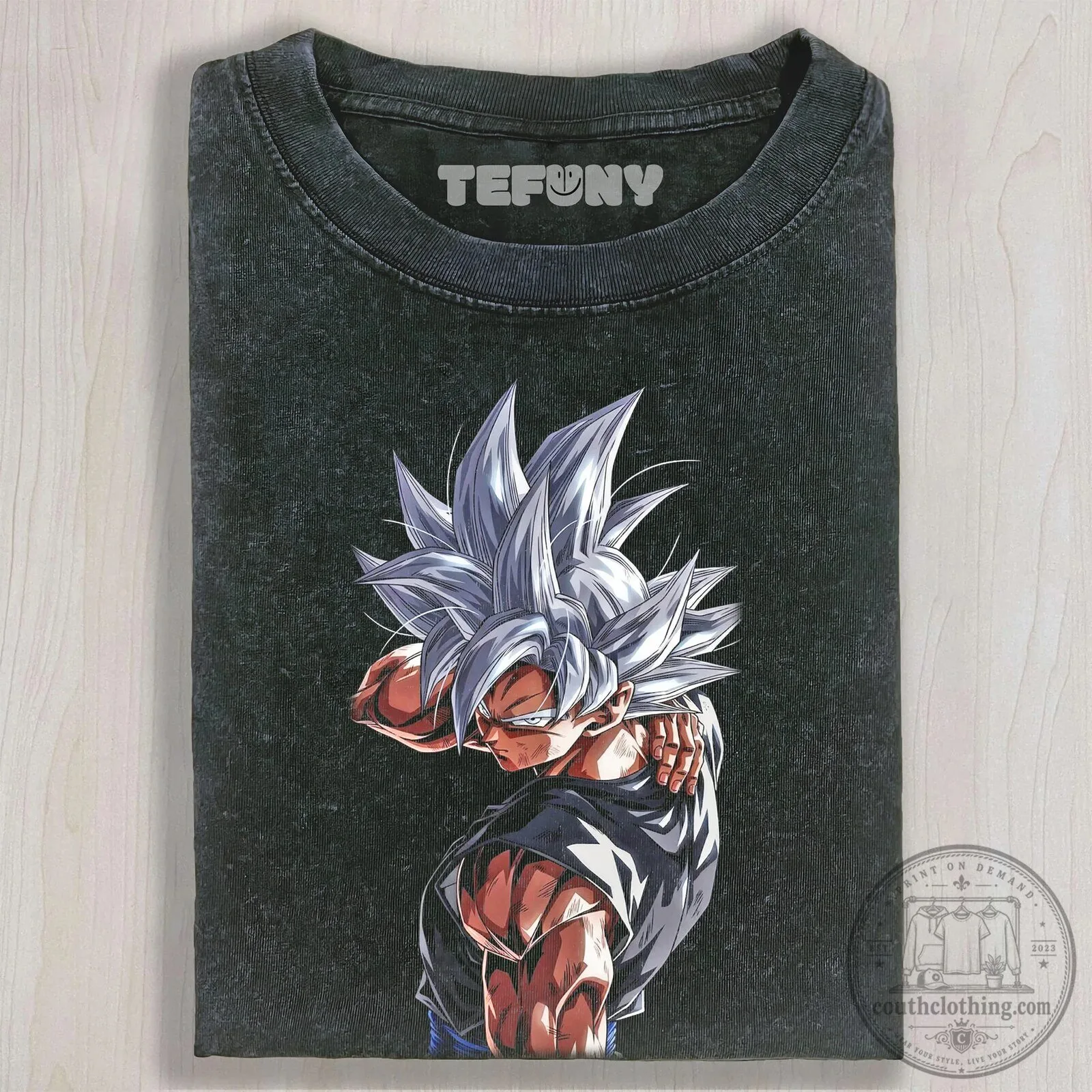 Dragon Ball Super Goku Ultra Instinct Black Washed Graphic T-Shirt