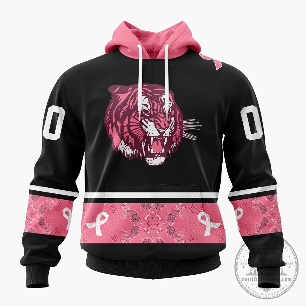 Medicine Hat Tigers Pink Breast Cancer Awareness Hoodie