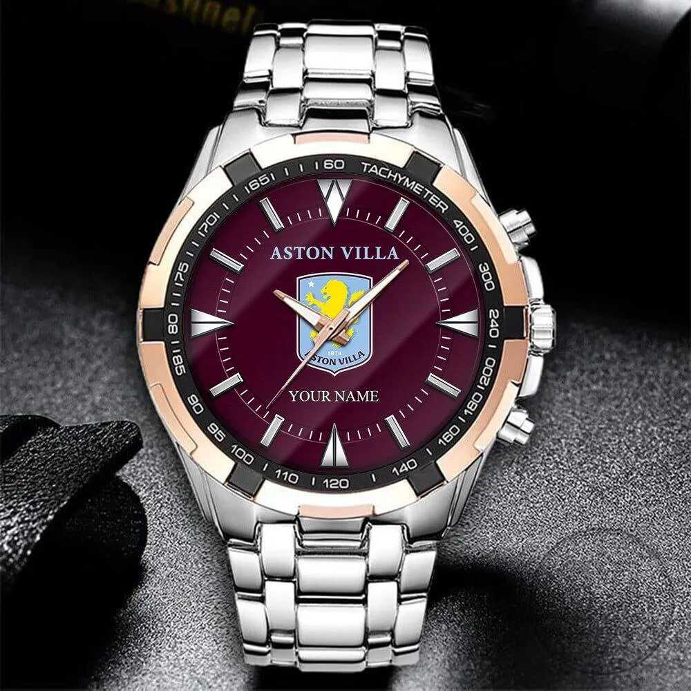 Aston Villa Football Club Personalized Stainless Steel Quartz Watch