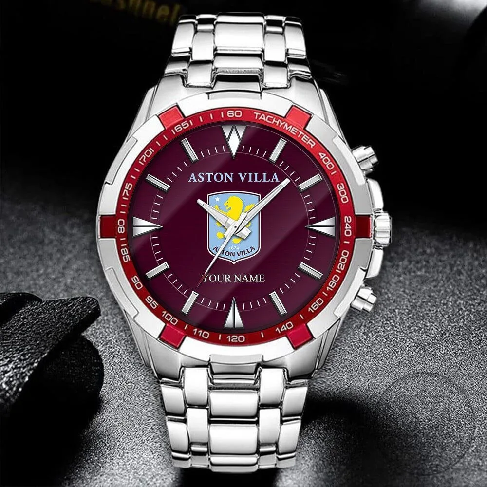 Aston Villa Football Club Personalized Stainless Steel Quartz Watch 9 Aston Villa Football Club Personalized Stainless Steel Quartz Watch