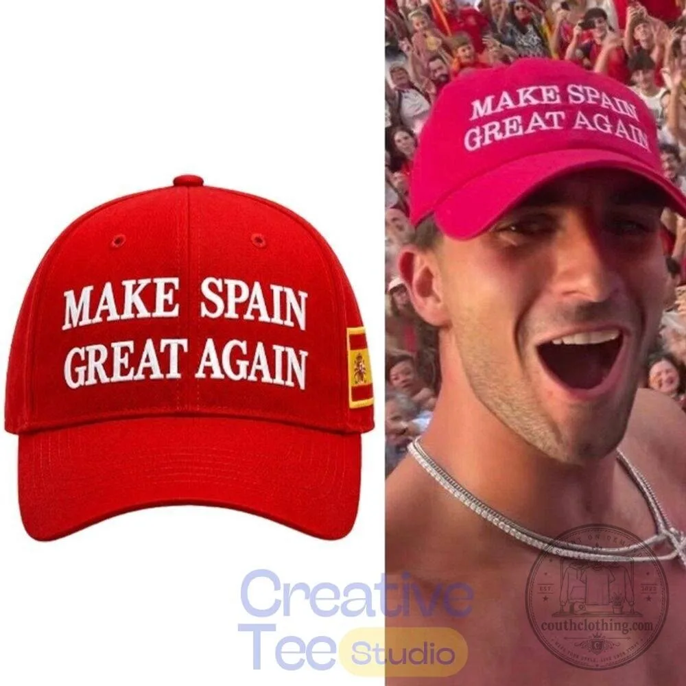 Make Spain Great Again Slogan Red Baseball Cap Hat