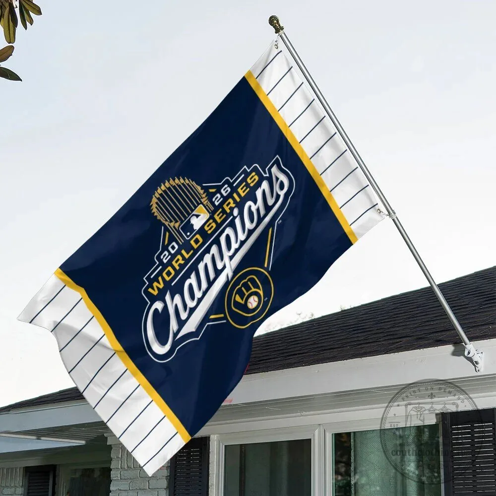 Double-Sided House Flag for Milwaukee Brewers 2026 World Series Champions