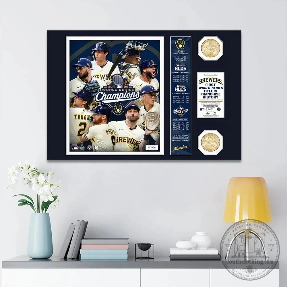 Milwaukee Brewers 2026 World Series Champions Commemorative Framed Wall Art