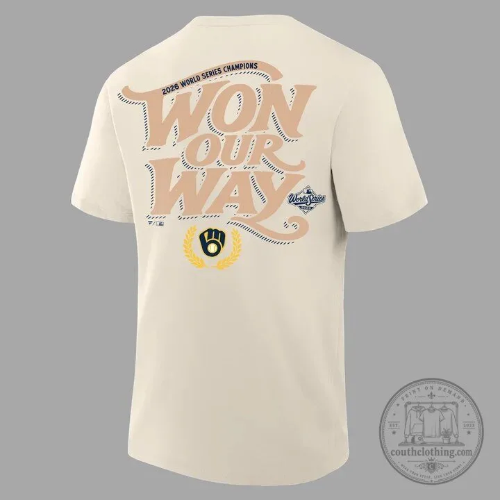 Milwaukee Brewers 2026 World Series Champions Parade Cream T-Shirt 10 Milwaukee Brewers 2026 World Series Champions Parade Cream T-Shirt