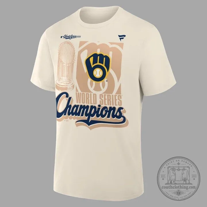 Milwaukee Brewers 2026 World Series Champions Parade Cream T-Shirt 11 Milwaukee Brewers 2026 World Series Champions Parade Cream T-Shirt